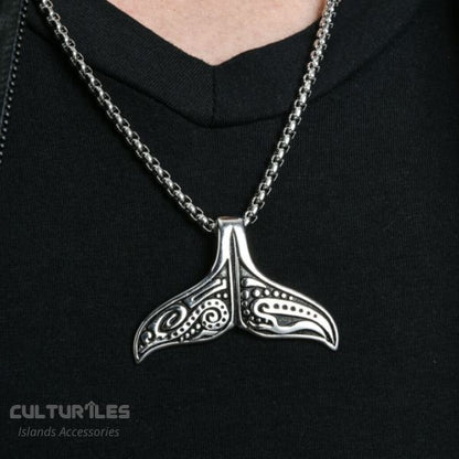 Collier Pendentif Femmes - Collier Maori Queue de Baleine - Collier de protection - Polynésie / Nouvelle Zélande