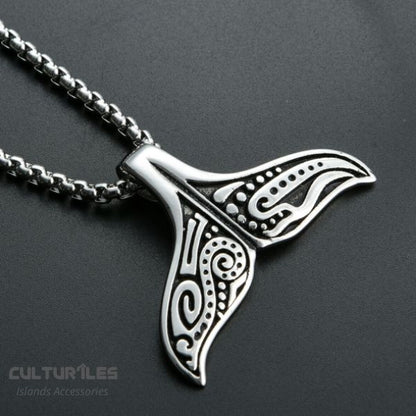 Collier Pendentif Femmes - Collier Maori Queue de Baleine - Collier de protection - Polynésie / Nouvelle Zélande