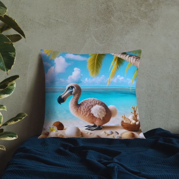 Coussin Déco  Haut de Gamme - Le dodo l'embleme de l'île Maurice