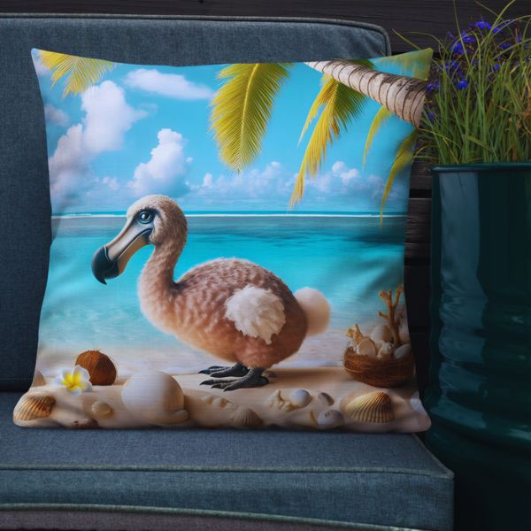 Coussin Déco  Haut de Gamme - Le dodo l'embleme de l'île Maurice