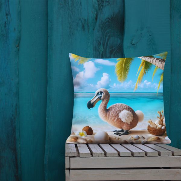 Coussin Déco  Haut de Gamme - Le dodo l'embleme de l'île Maurice