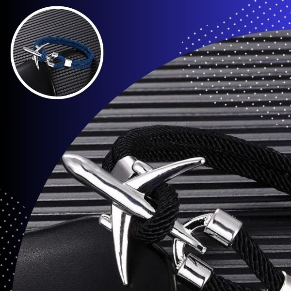 Bracelet voyage - Bracelet Avion - Bracelet de Corde Nylon - Bracelet hommes - Bracelet femmes