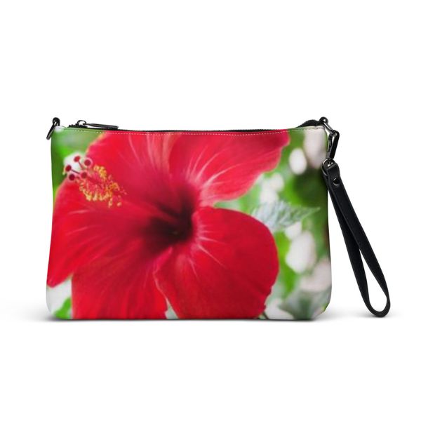 Sac bandoulière Design Hibiscus Rouge des Antilles