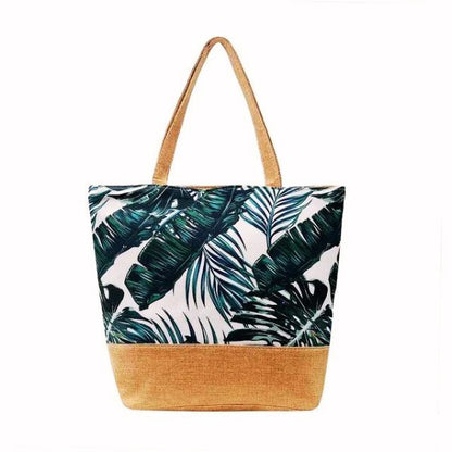 Sac à main fourre tout femme motif tropical Polynésien -  impression florale