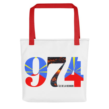 Tote Bag Bio Design 974 La Réunion – Symbole du Volcan Piton de la Fournaise