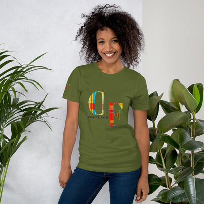 T-shirt unisexe motif Madras, Tee-shirt style Madras, Haut en tissu Madras